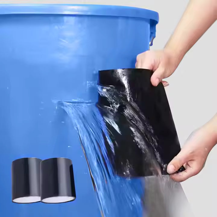 Banda super adezivă impermeabilă, pentru reparatii si etansare, negru. Oprește infiltrațiile în 30 secunde. 150x10cm